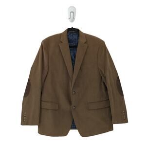 Lauren Ralph Lauren Men 43 R Blazer Jacket Brown Corduroy Elbow Patches Academic